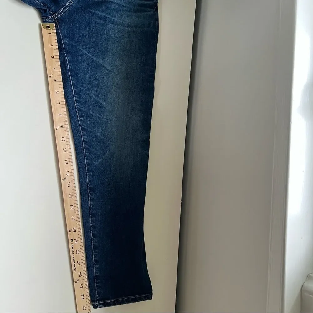 AG Jeans Prima Crop Blue Denim Mid-Rise Cigarette Ankle Size 30